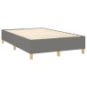 Sommier à lattes de lit avec matelas gris foncé 120x190cm tissu 