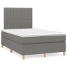 Sommier à lattes de lit avec matelas Gris foncé 120x200cm Tissu 
