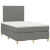 Sommier à lattes de lit avec matelas Gris foncé 120x200cm Tissu 
