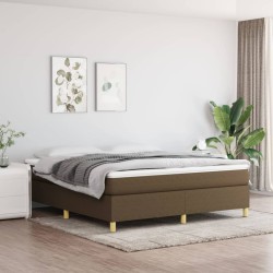 Sommier à lattes de lit avec matelas Marron foncé 160x200 cm 