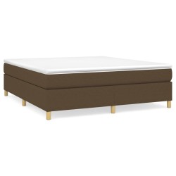 Sommier à lattes de lit avec matelas Marron foncé 160x200 cm 