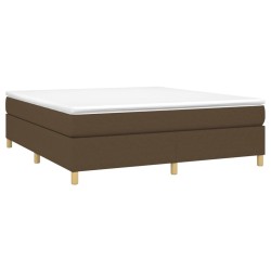 Sommier à lattes de lit avec matelas Marron foncé 160x200 cm 