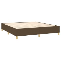 Sommier à lattes de lit avec matelas Marron foncé 160x200 cm 