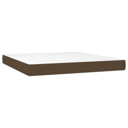 Sommier à lattes de lit avec matelas Marron foncé 160x200 cm 