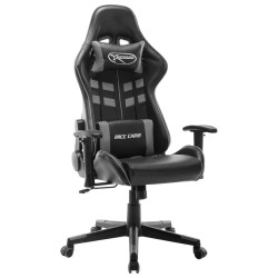 Chaise de jeu Noir et gris Cuir artificiel 