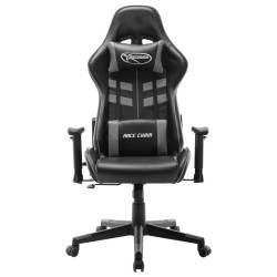 Chaise de jeu Noir et gris Cuir artificiel 