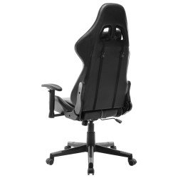 Chaise de jeu Noir et gris Cuir artificiel 