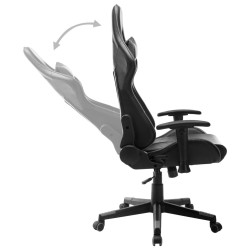 Chaise de jeu Noir et gris Cuir artificiel 