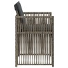 Chaises de jardin avec coussins lot de 4 gris résine tressée 