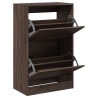 Armoire à chaussures chêne marron 60x34x96,5 cm bois ingénierie 