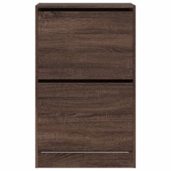 Armoire à chaussures chêne marron 60x34x96,5 cm bois ingénierie 