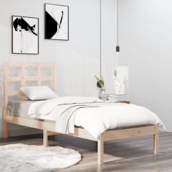Cadre de lit sans matelas 75x190 cm bois massif 