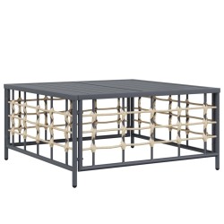 Salon de jardin 5 pcs avec coussins anthracite résine tressée 