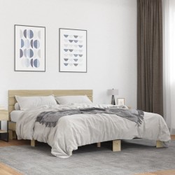 Cadre de lit sans matelas chêne sonoma 150x200 cm 