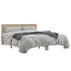 Cadre de lit sans matelas chêne sonoma 150x200 cm 