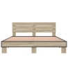 Cadre de lit sans matelas chêne sonoma 150x200 cm 