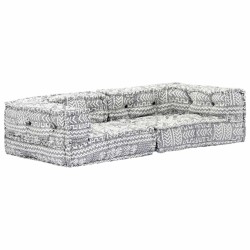 Pouf modulaire à 2 places Gris clair Tissu 