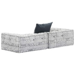 Pouf modulaire à 2 places Gris clair Tissu 