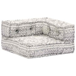 Pouf modulaire à 2 places Gris clair Tissu 