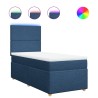Sommier à lattes de lit avec matelas Bleu 80x200 cm Tissu 