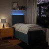 Sommier à lattes de lit avec matelas Bleu 80x200 cm Tissu 