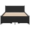 Cadre de lit avec tiroirs sans matelas noir 75x190 cm 