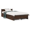 Cadre de lit avec tiroirs sans matelas chêne marron 75x190 cm 