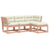 Salon de jardin 4 pcs avec coussins bois massif douglas 