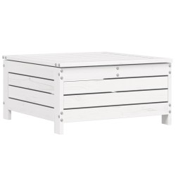 Salon de jardin 6 pcs blanc bois de pin massif 