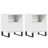 Tables de chevet 2 pcs blanc 40x35x50 cm bois d’ingénierie 