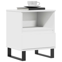 Tables de chevet 2 pcs blanc 40x35x50 cm bois d’ingénierie 
