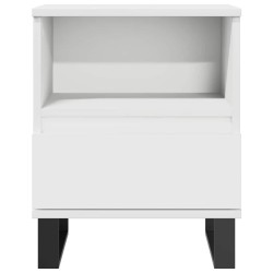 Tables de chevet 2 pcs blanc 40x35x50 cm bois d’ingénierie 