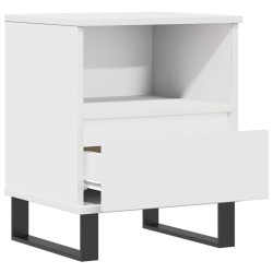 Tables de chevet 2 pcs blanc 40x35x50 cm bois d’ingénierie 