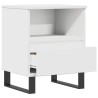 Tables de chevet 2 pcs blanc 40x35x50 cm bois d’ingénierie 