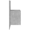 Tête de lit avec armoires Gris béton Bois d'ingénierie 