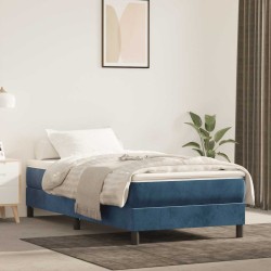 Matelas de lit à ressorts ensachés 100x220x20 cm velours 
