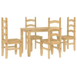 Ensemble à manger Panama 5 pcs bois de pin massif 