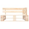 Canapé d'angle palette de jardin bois de pin imprégné 
