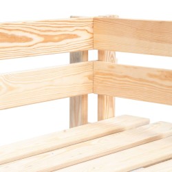 Canapé d'angle palette de jardin bois de pin imprégné 