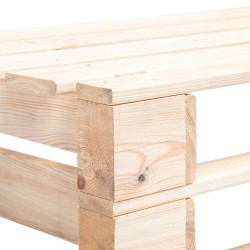 Canapé d'angle palette de jardin bois de pin imprégné 