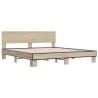 Cadre de lit sans matelas chêne sonoma 200x200 cm 