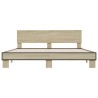 Cadre de lit sans matelas chêne sonoma 200x200 cm 