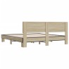 Cadre de lit sans matelas chêne sonoma 200x200 cm 