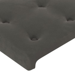 Tête de lit à LED Gris foncé 160x5x118/128 cm Velours 