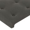 Tête de lit à LED Gris foncé 160x5x118/128 cm Velours 