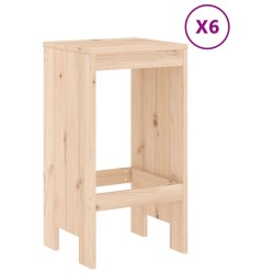 Ensemble de bar de jardin 7 pcs Bois de pin massif 