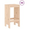 Ensemble de bar de jardin 7 pcs Bois de pin massif 