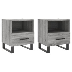Tables de chevet 2 pcs sonoma gris 40x35x47,5 cm 