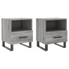 Tables de chevet 2 pcs sonoma gris 40x35x47,5 cm 
