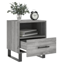 Tables de chevet 2 pcs sonoma gris 40x35x47,5 cm 